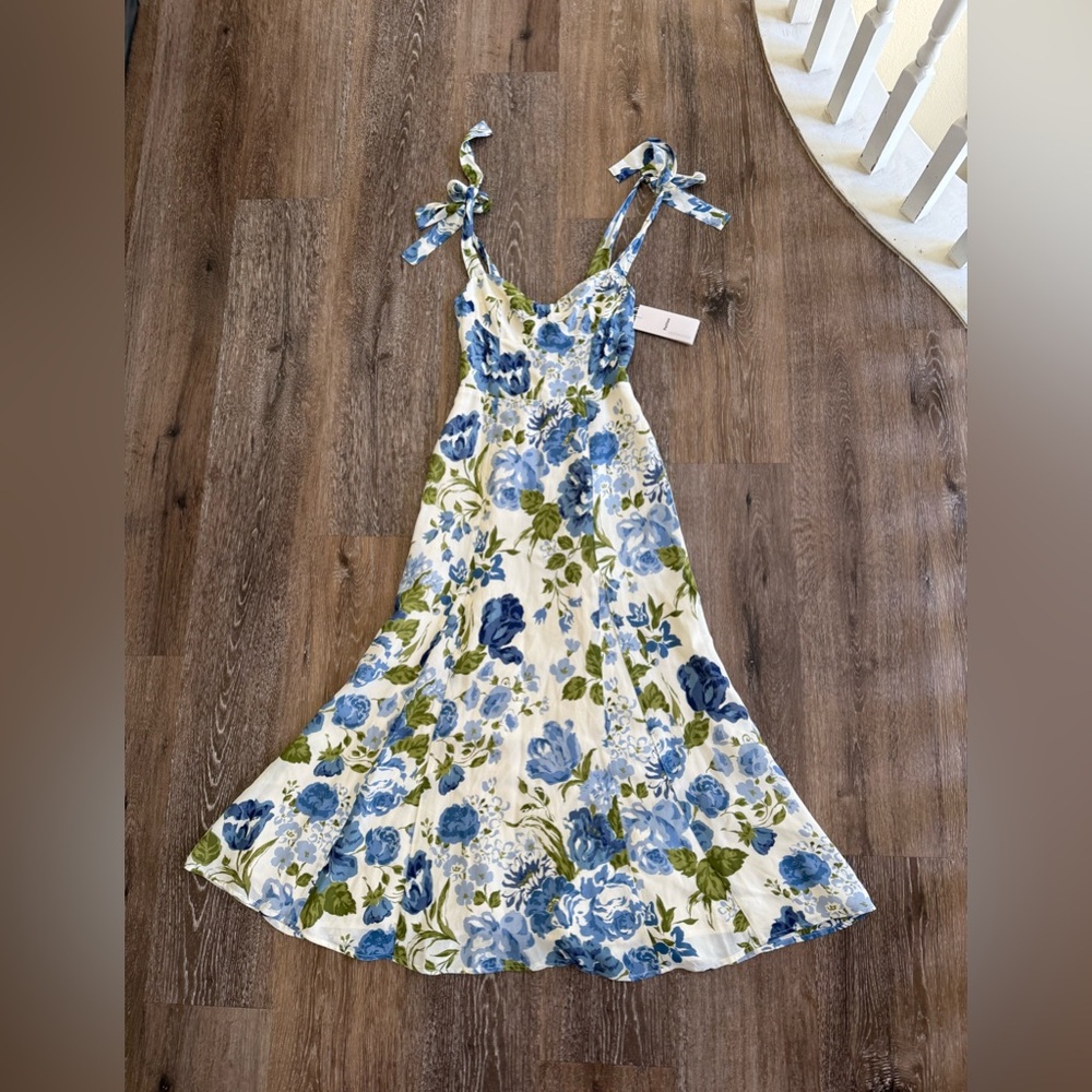 Reformation Nadira Dress (Lucca) Sz 0 Petite - Picture 2 of 5